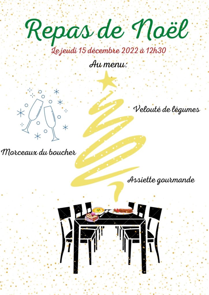 Affiche repas de Noël